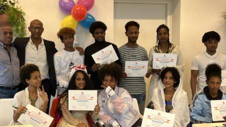  Foto van Eritrese jongeren bij Zaffier.